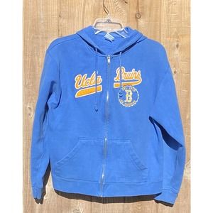 Vintage Woman’s UCLA Bruins College White Zip Up Hoodie Sweatshirt Sz M